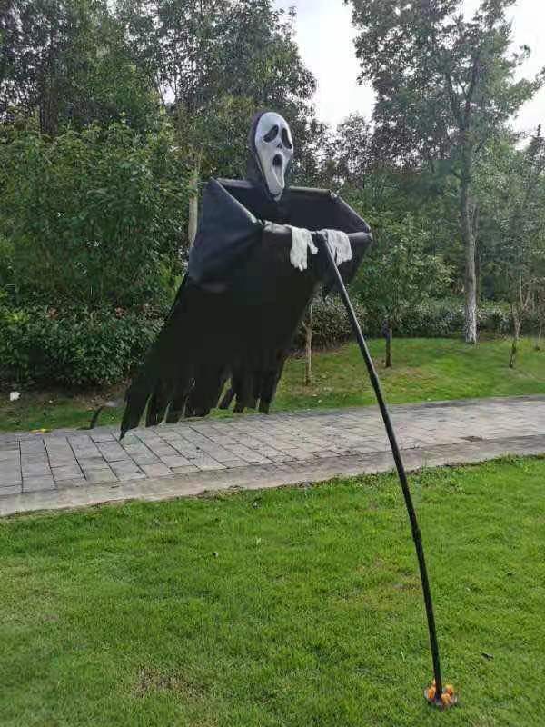 Skeleton Face Screaming Scarecrow Outdoor Home Garden Courtyard Decoration