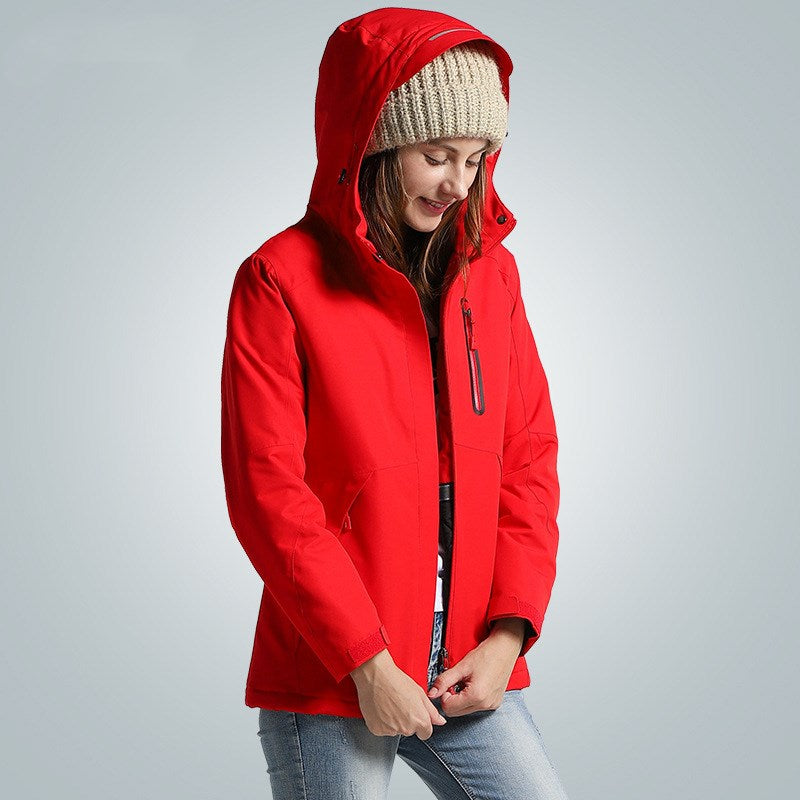 Outdoor heated charge padded jacket