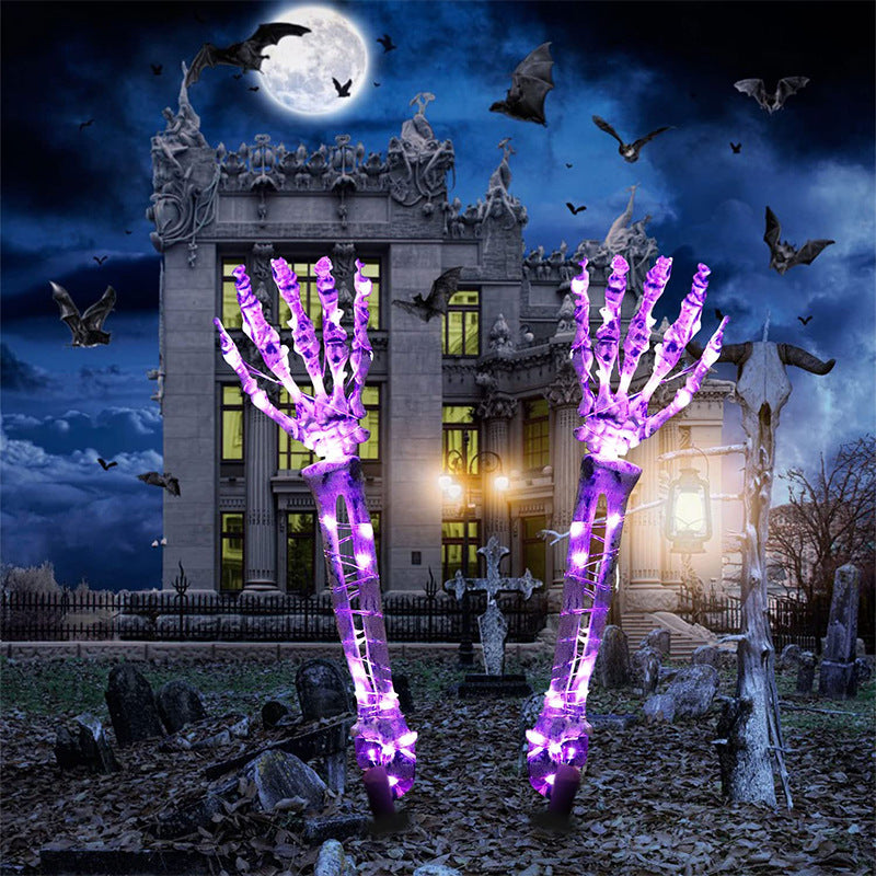 Halloween LED Light Up Skeleton Arm and skull